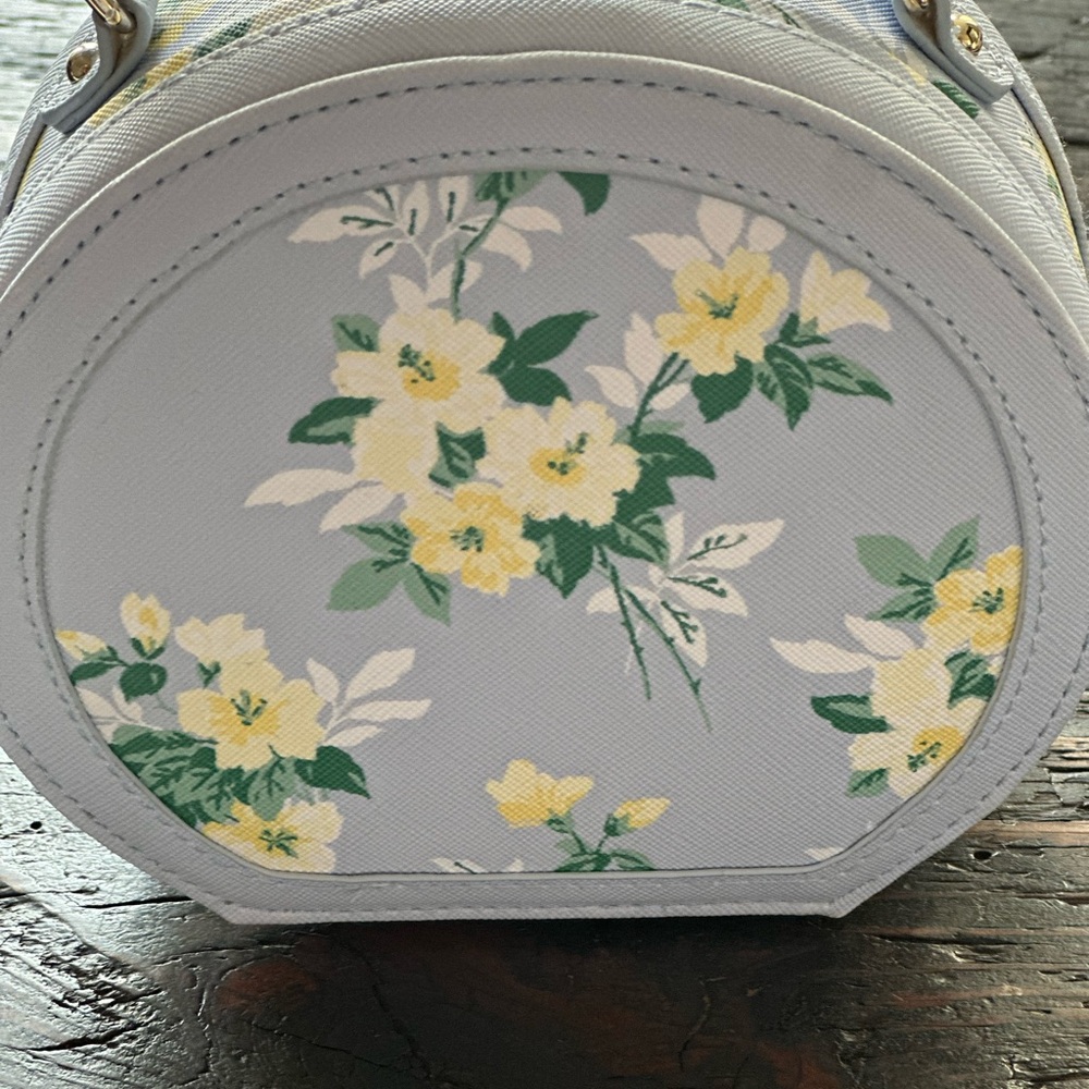 Janie and Jack Floral Circle  Bag in Light Blue, Yellow, Green